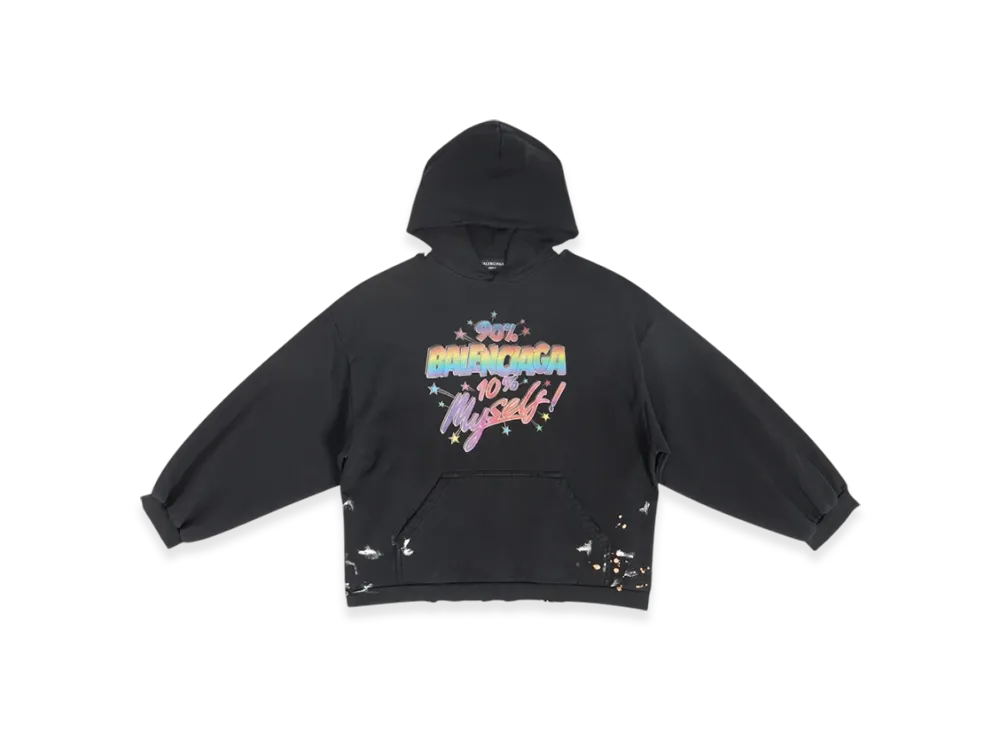 BALENCIAGA Women's 90/10 Small Fit Hoodie "Black"