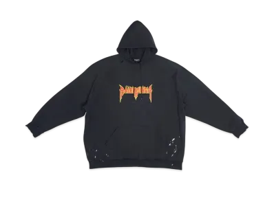 BALENCIAGA MENS Metal Hoodie Oversized "Black"