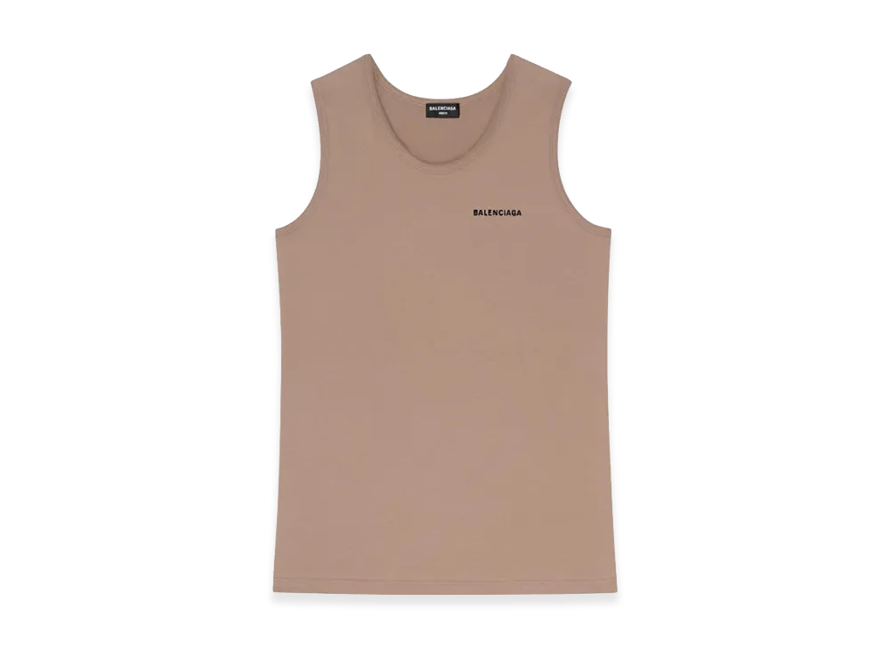BALENCIAGA Logo Tank Top "Brown"