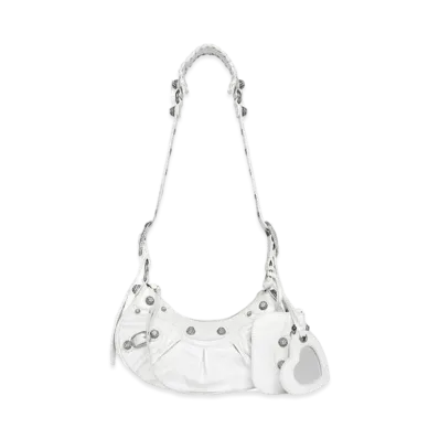 BALENCIAGA Le Cagole XS Shoulder Bag Line Stone "White"