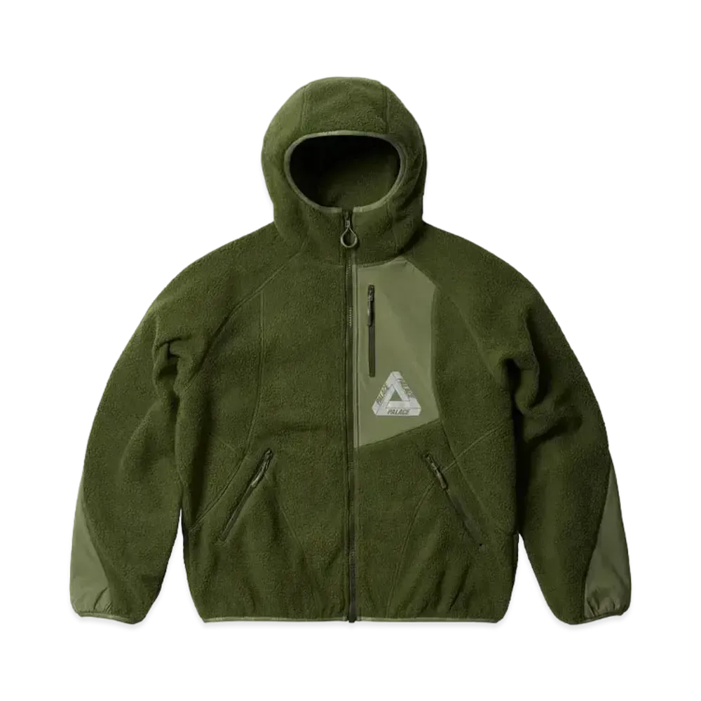 PALACE Therma Hooded Fleece Jacket "Olive"