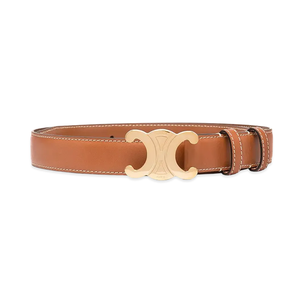 CELINE Women's Capsule Belts "Leather Brown"