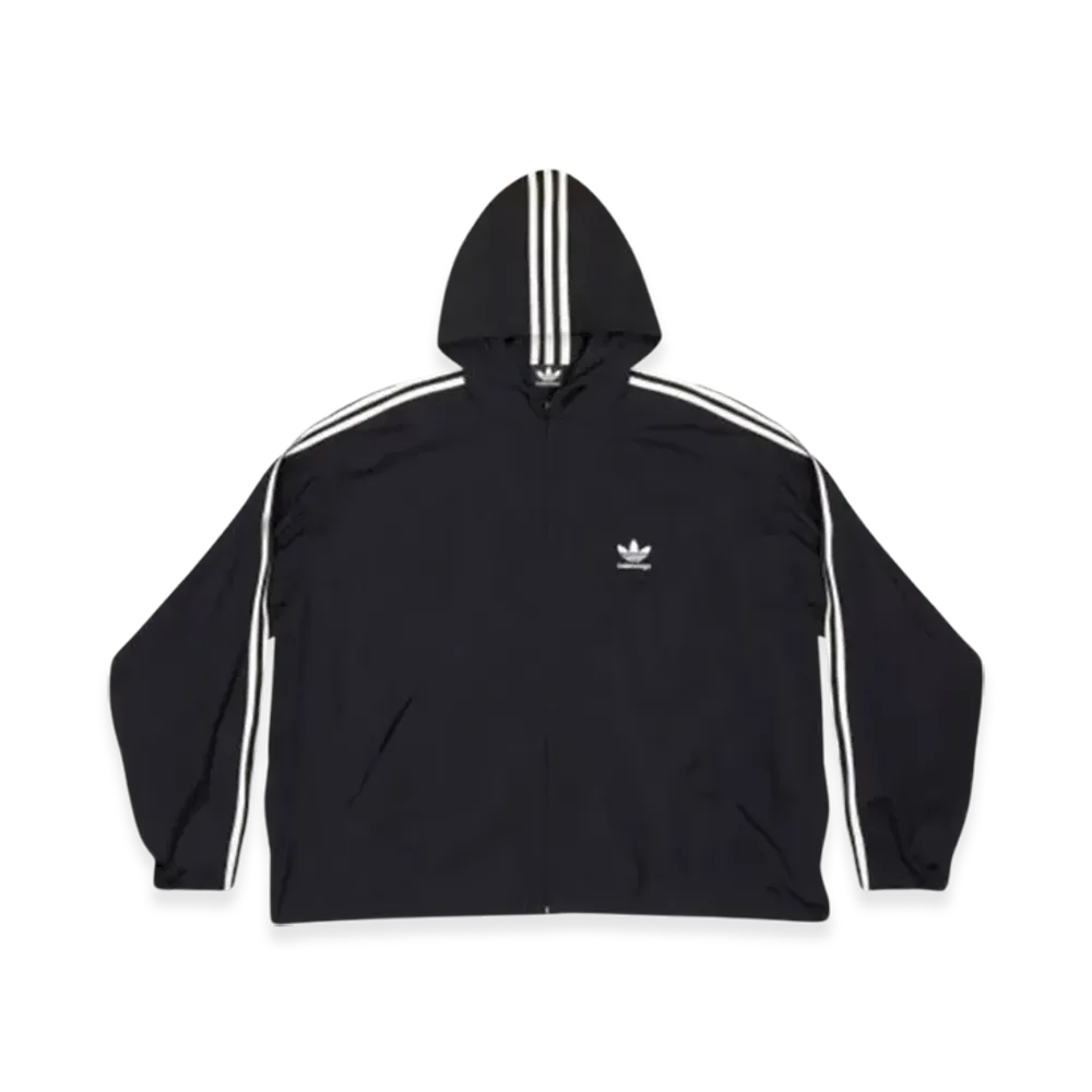 BALENCIAGA x adidas Poplin Hooded Jacket "Black"