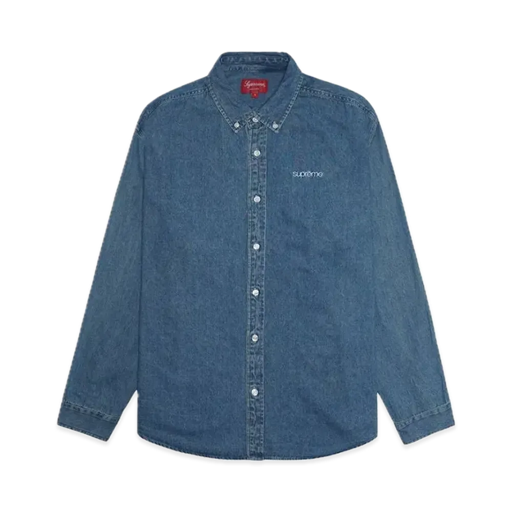 Supreme Classic Logo Denim Shirt "Light Blue"