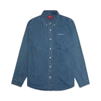 Supreme Classic Logo Denim Shirt "Light Blue"