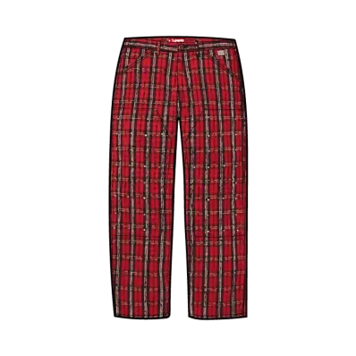 Supreme x b.b. Simon Quilted Double Knee Painter Pant "Plaid"