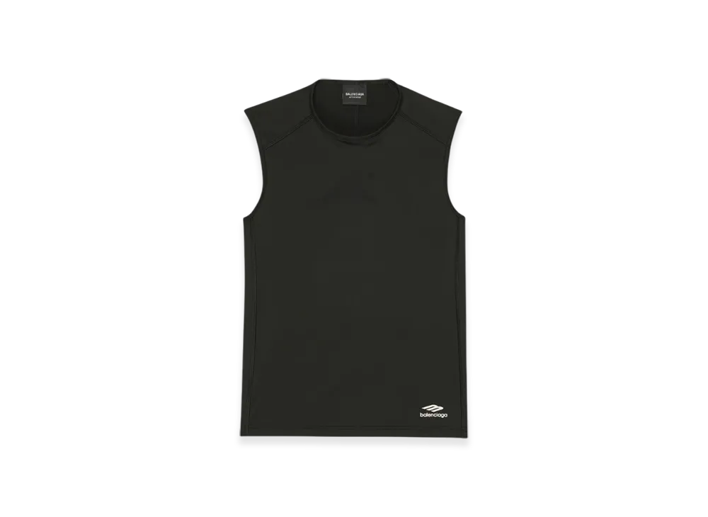 BALENCIAGA 3b Sports Icon Sleeveless Crewneck Top "Black"