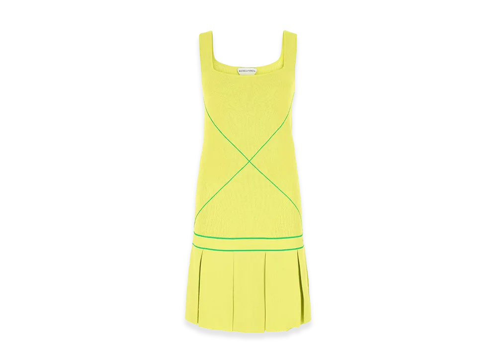 Bottega Veneta Women's Viscose Blend Dress "Acid Green"