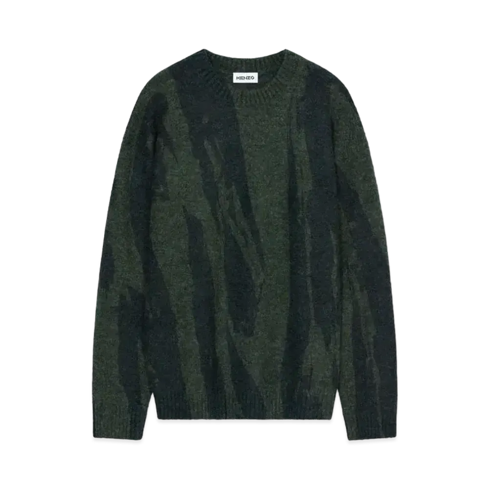 KENZO Sweater 'Pleat Camo' "Dark Khaki"