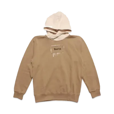 DISCLAIMER MAGLIA UOMO CON CAPPUCCIO IN FELPA "BROWN"