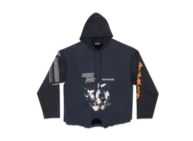 BALENCIAGA Oversized Speed Hunter Upside Down Hoodie "Black"