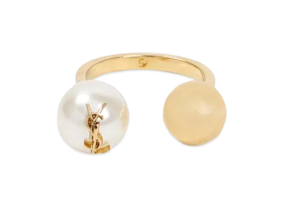 Saint Laurent Women's Bague Boule YSL Ring "Gold"
