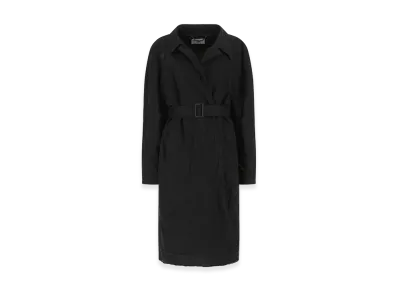 BALENCIAGA Women's Cotton Overcoat "Midnight Blue/Black"