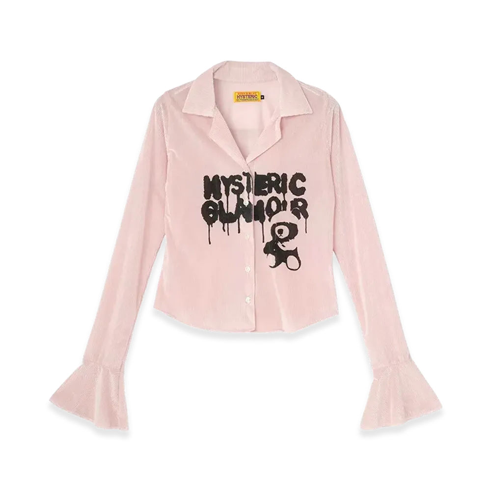 HYSTERIC GLAMOUR Women's Hysteric Teddy Bear Velour Tight Blouse "Pink"