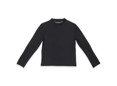 BALENCIAGA Women's Tab Fitted Long Sleeve T-Shirt "Black"