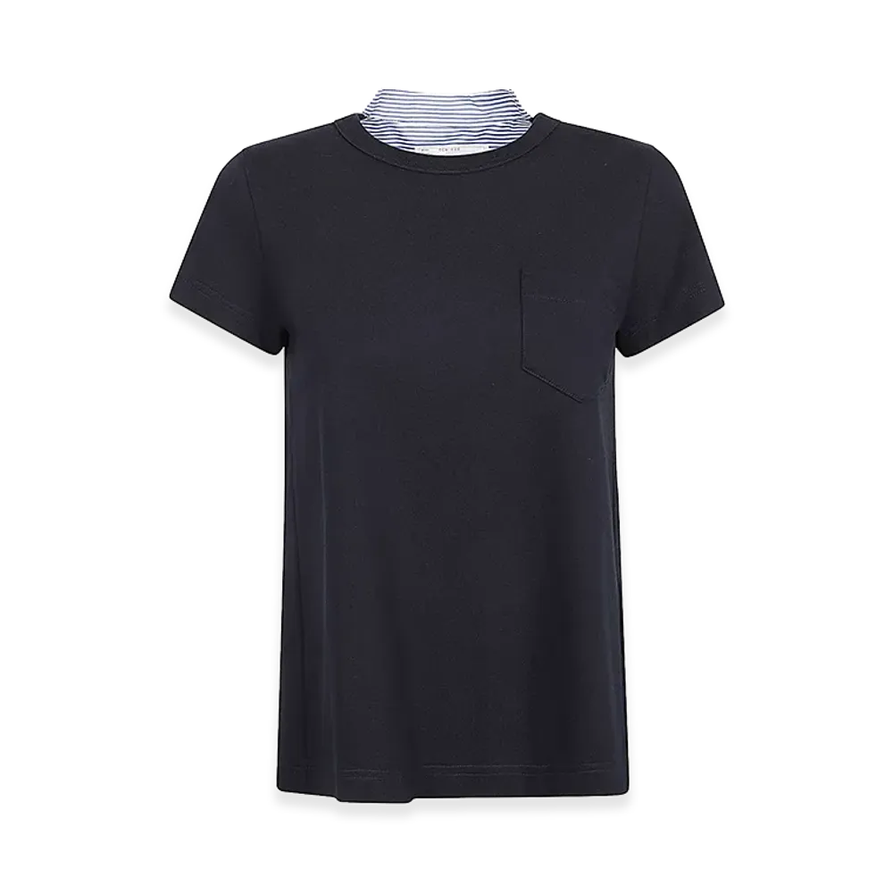 sacai Women's T-Shirts "Navy"