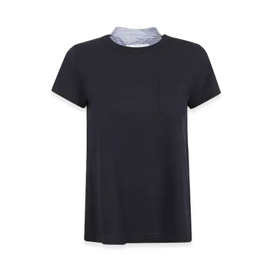 sacai Women's T-Shirts "Navy"