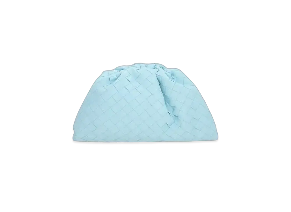 Bottega Veneta Teen Pouch Clutch "Light Blue"