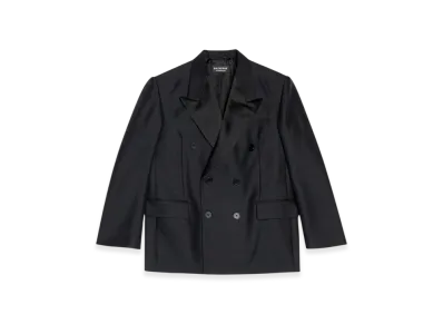 BALENCIAGA Women's Shrunk Tuxedo Jacket "Black"