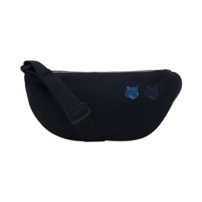 Maison Kitsune Double Bold Fox Head Patch Bumbag "Ink Blue"