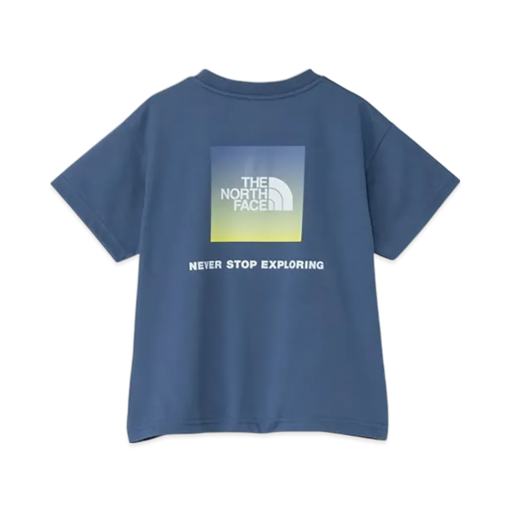 The North Face Kids Toddler Short Sleeve Back Gradient Logo Tee "Mountain Blue"