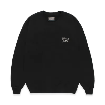 WACKO MARIA Washed Heavy Weight Sweat Shirt "Black"