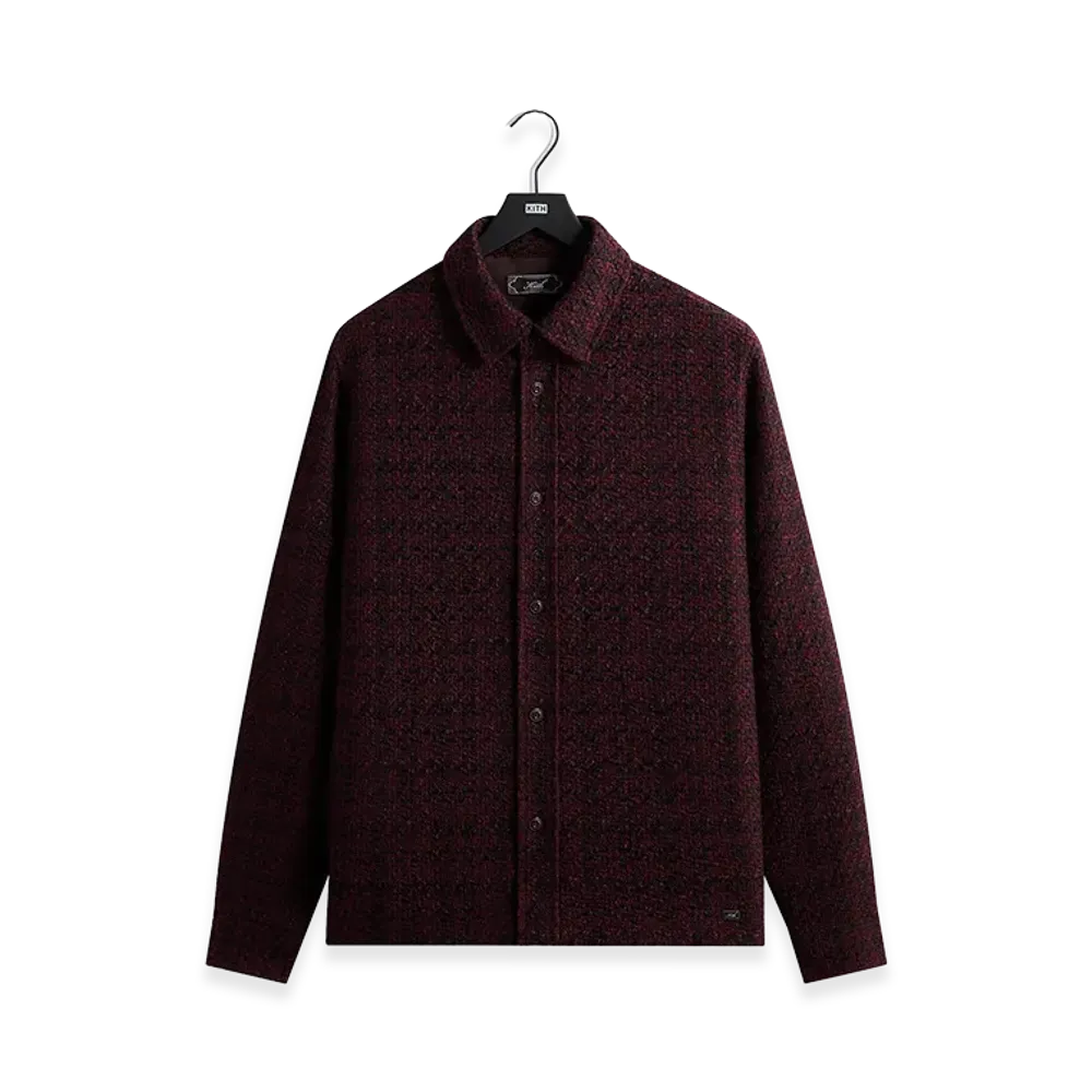 Kith Boucle Plaid Boxy Collared Overshirt "Essence"
