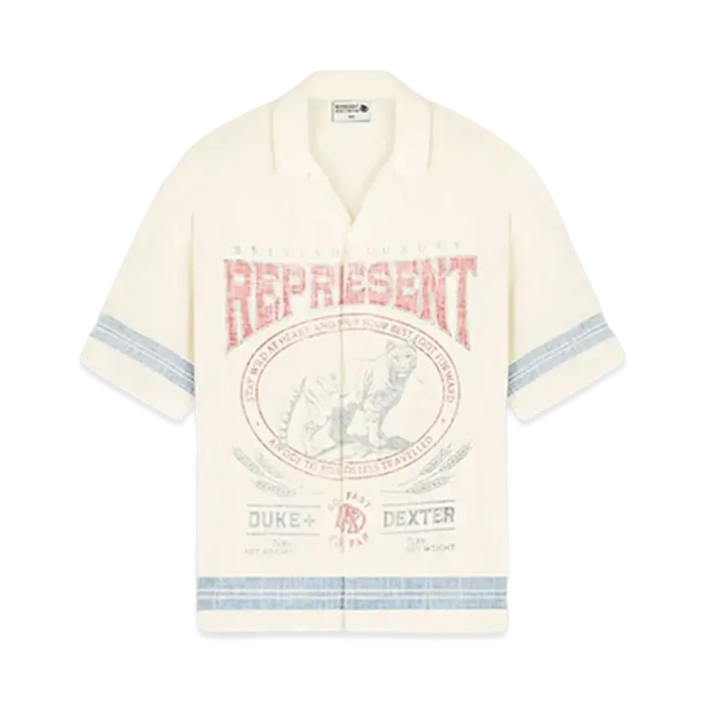 REPRESENT x DUKE + DEXTER Mountain Lion Revere Shirt "Ecru"