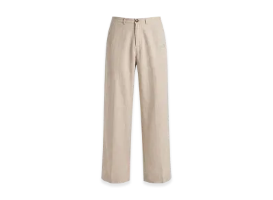FEELS. Linen Straight Slacks "Beige"