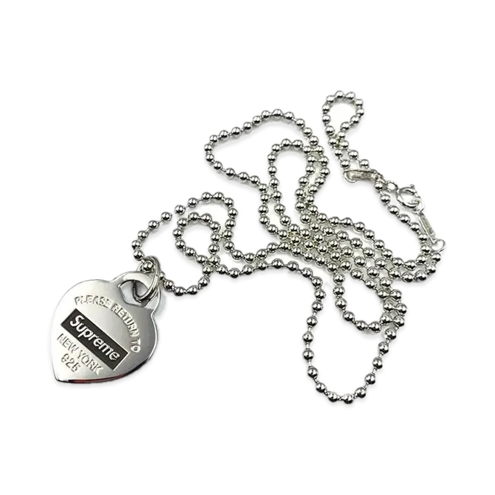 Supreme x Tiffany & Co. Return to Tiffany Heart Tag Pendant "Silver"
