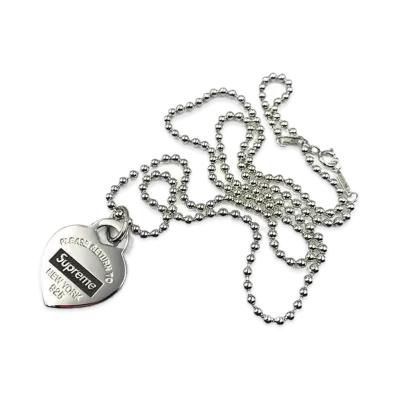 Supreme x Tiffany & Co. Return to Tiffany Heart Tag Pendant "Silver"