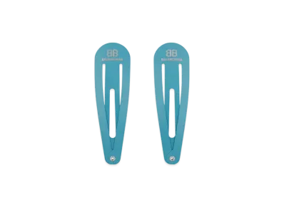 BALENCIAGA Holli XXL Snap Clip Set 2 "Turquoise"