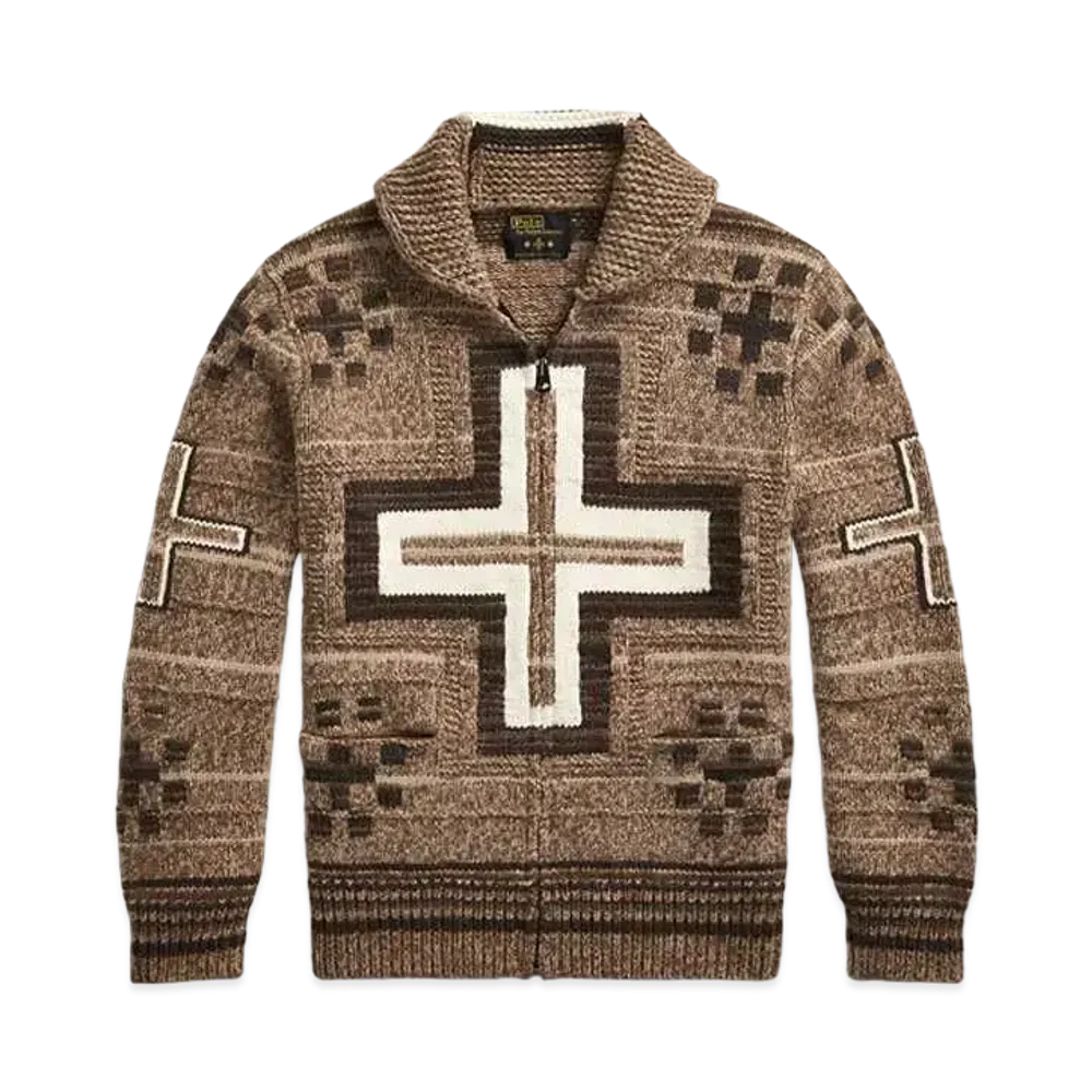 Polo Ralph Lauren x Naiomi Glassess Full-Zip Sweater "Brown"