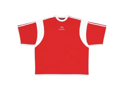 BALENCIAGA Sporty B Boxy Fit T-Shirt "White Red"