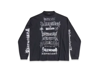 BALENCIAGA DIY Metal Long Sleeve T-Shirt Medium Fit in "White"