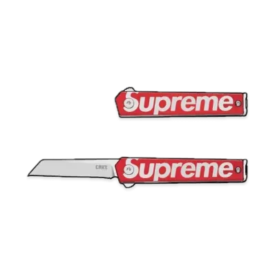 Supreme x CRKT CEO Microflipper Pocket Knife "Red"