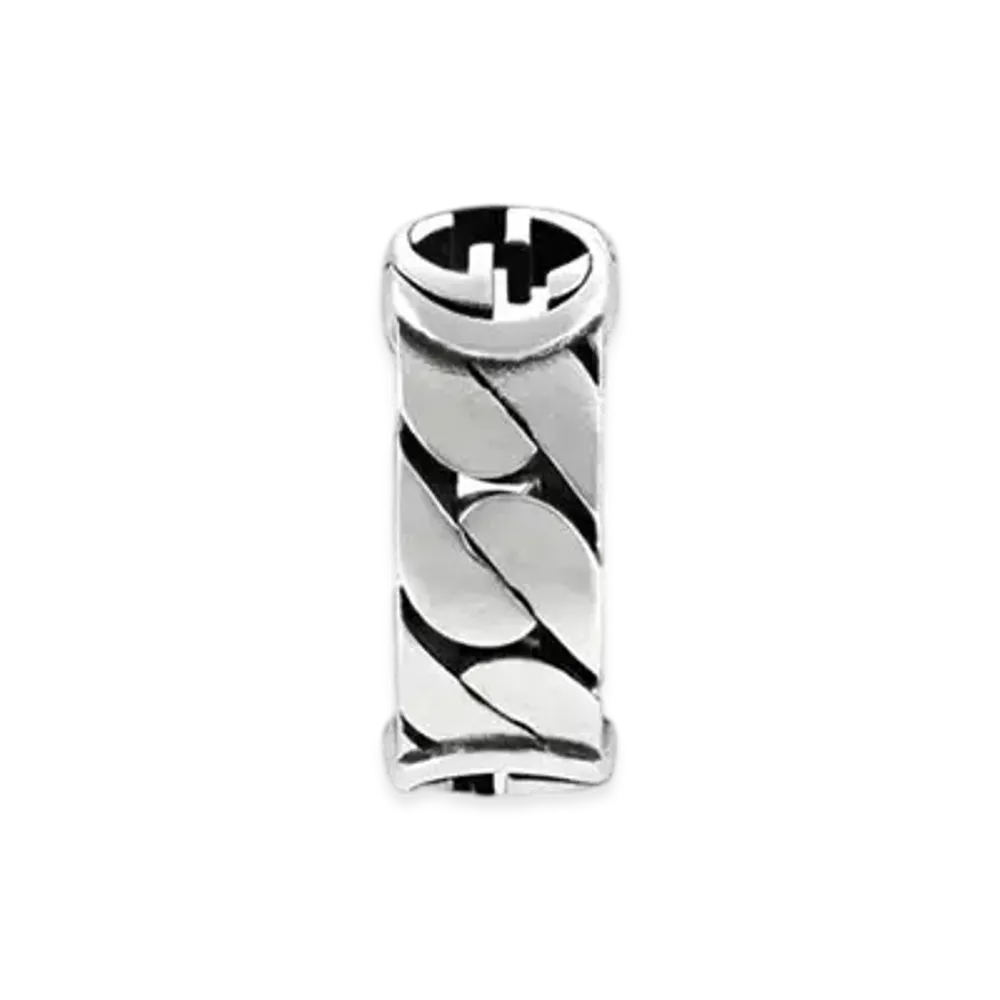 GUCCI Large Interlocking G Ear Cuff "Silver"