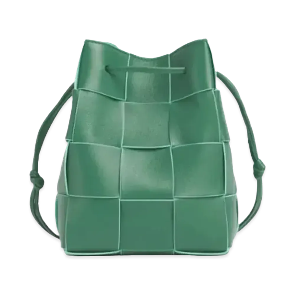 Bottega Veneta Small Cassette Crossbody Bucket Bag "Mermaid/Celadon"