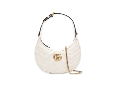 GUCCI Women's Leather GG Marmont Handbag "White"