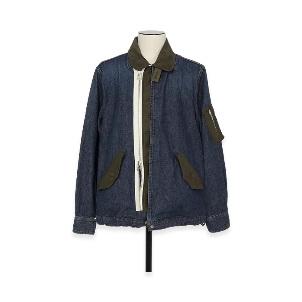 sacai Denim x Nylon Twill Blouson "Blue"