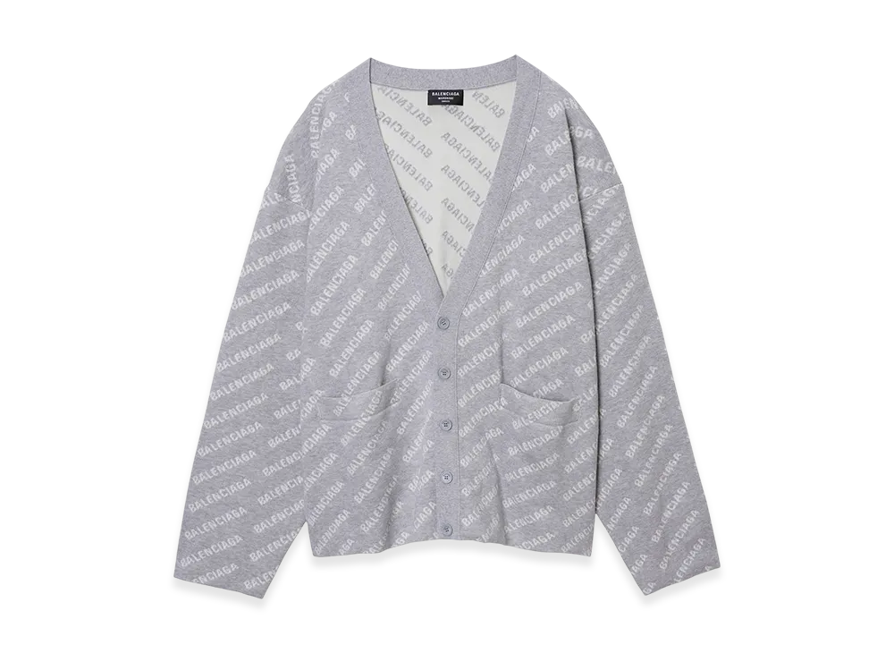 BALENCIAGA Mini Allover Logo "Gray/White"