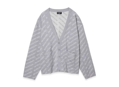 BALENCIAGA Mini Allover Logo "Gray/White"