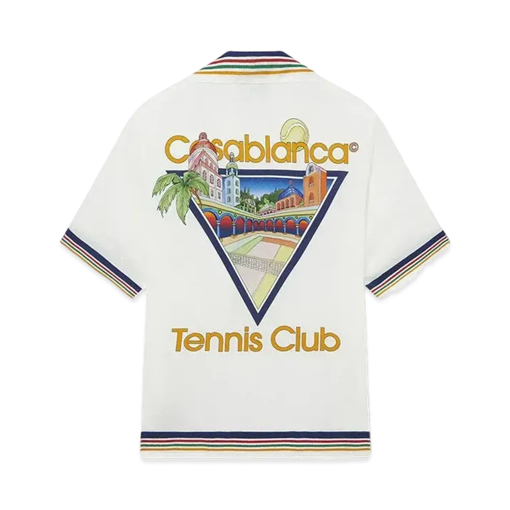 Casablanca Tennis Club Icon Silk Shirt "Multi"