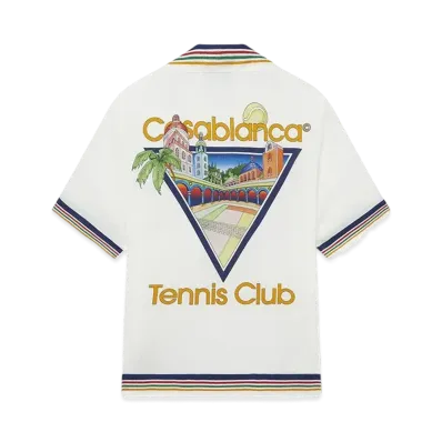 Casablanca Tennis Club Icon Silk Shirt "Multi"