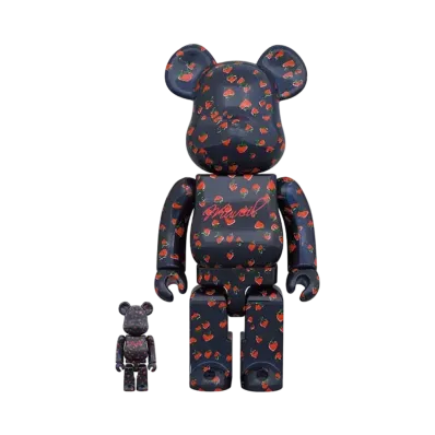Bearbrick MUVEIL Strawberry Pattern 100% & 400%