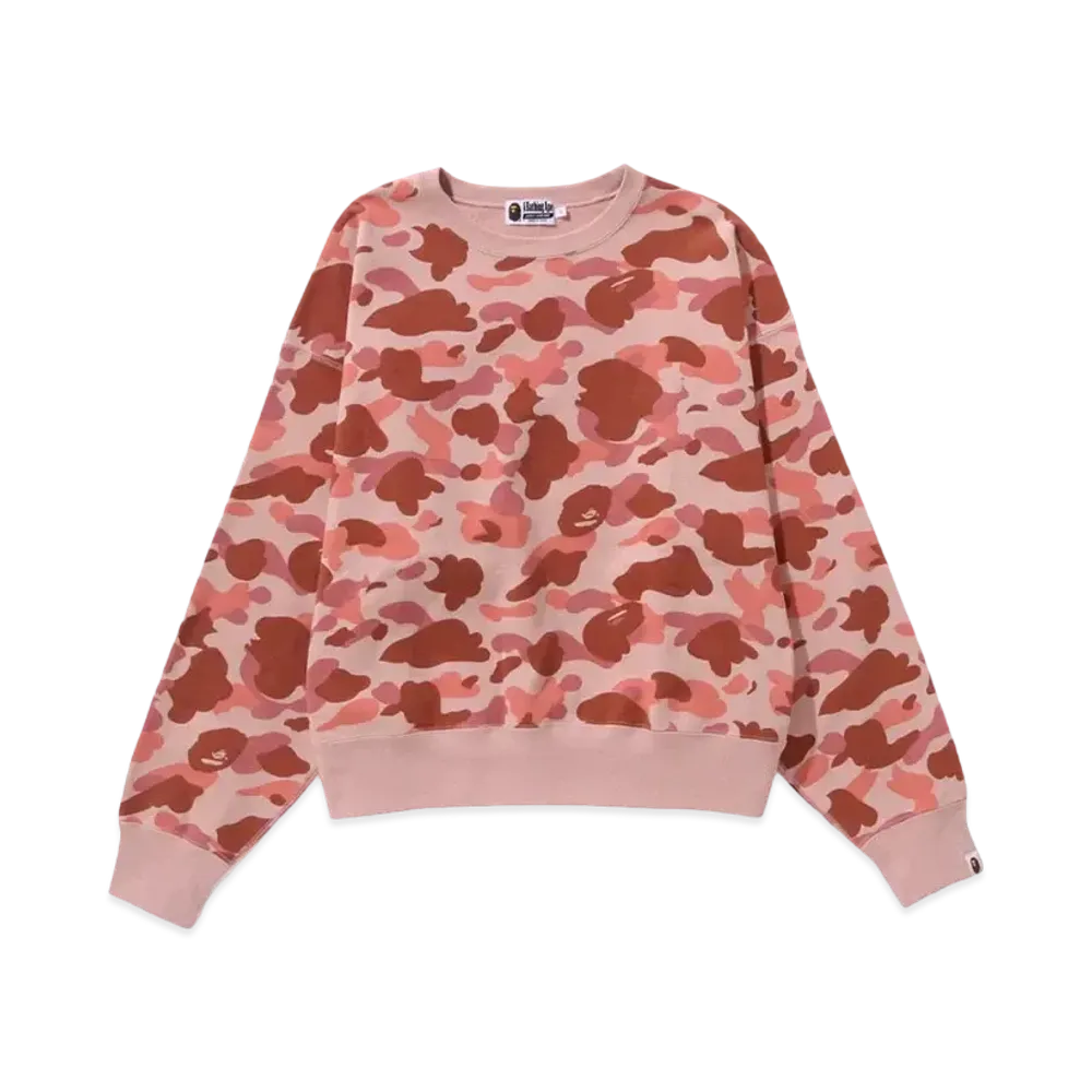 A BATHING APE 1st Camo Crewneck "Pink"