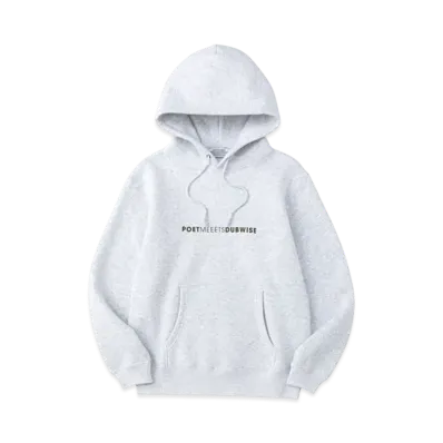 POET MEETS DUBWISE PMD Logo Row Hoodie "Ash Grey"