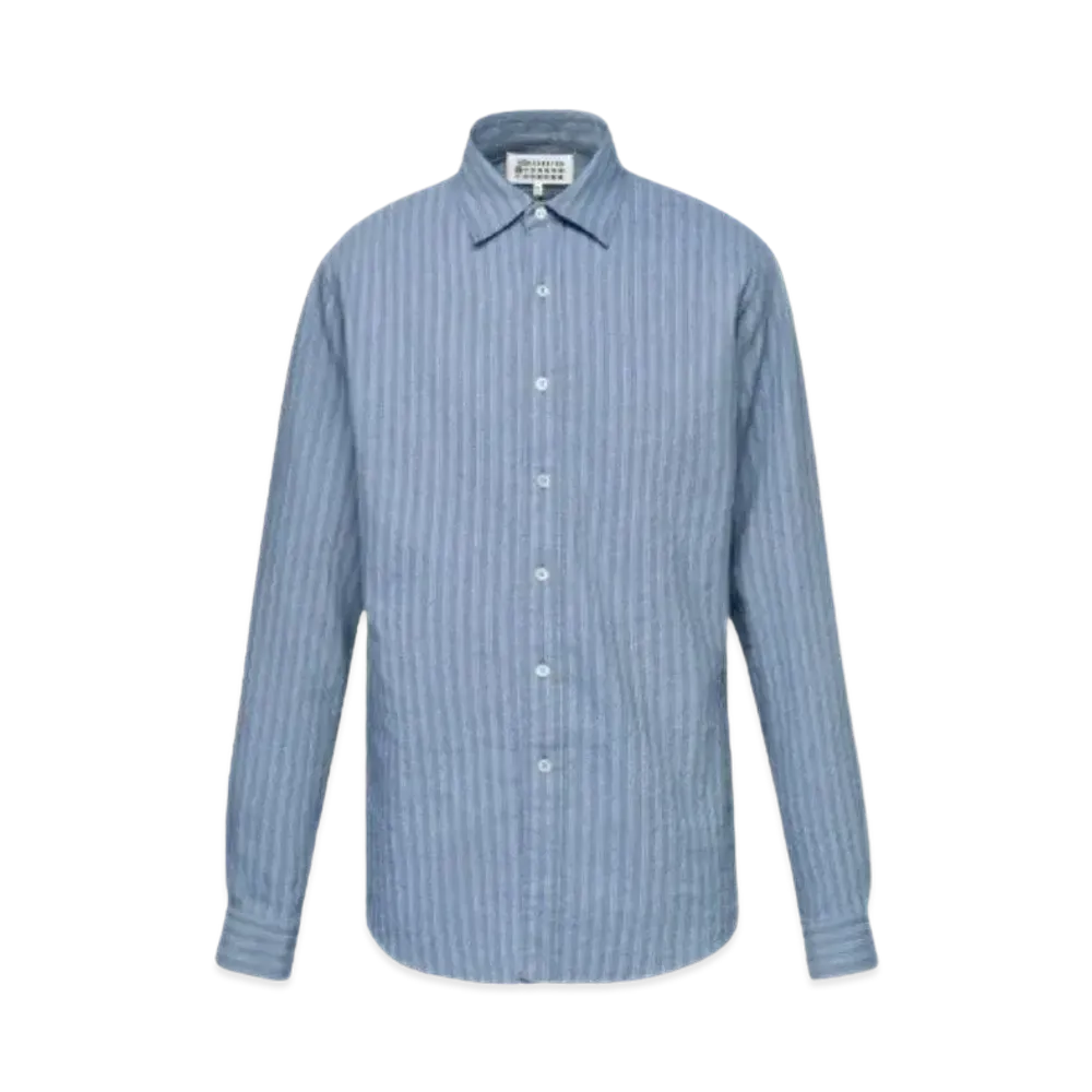 Maison Margiela Seersucker Linen Shirt "Blue"