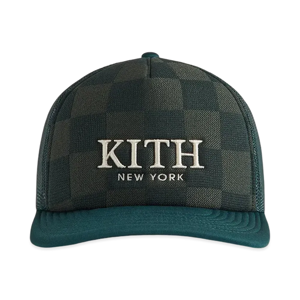Kith Checkerboard Double Weave Nolan Trucker Hat "Stadium"