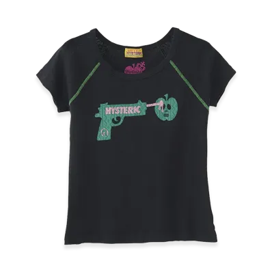 HYSTERIC GLAMOUR x Poison Candy Apple Women's Gun Shooting Apple "Love Is Pain" Baby Tee "Black"